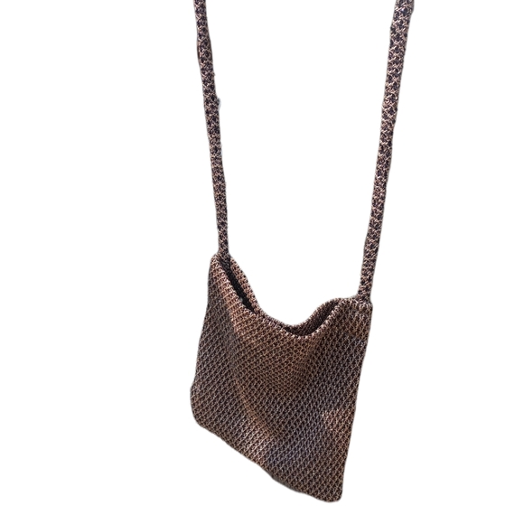 Handbags - Bronze Y2K Small Crochet Sparkle Crossbody Purse